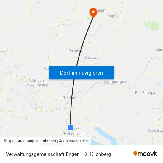 Verwaltungsgemeinschaft Engen to Kilchberg map