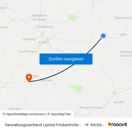 Verwaltungsverband Leintal-Frickenhofer Höhe to Kilchberg map