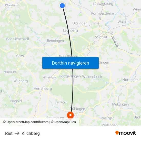 Riet to Kilchberg map