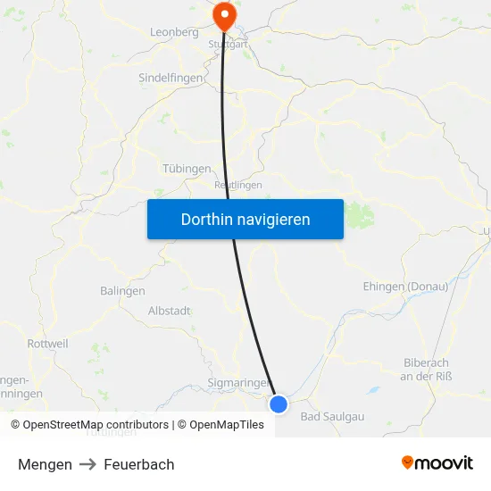 Mengen to Feuerbach map