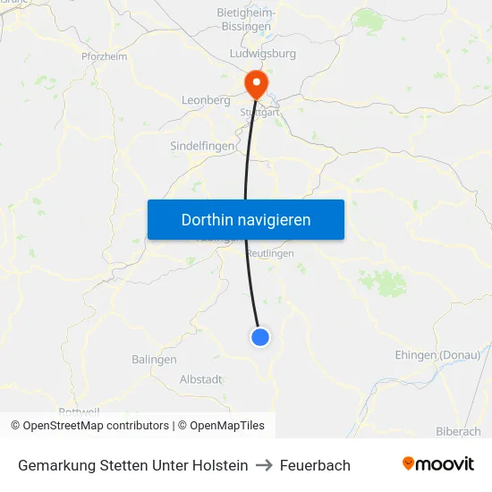 Gemarkung Stetten Unter Holstein to Feuerbach map