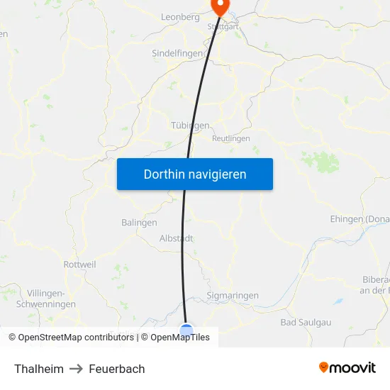 Thalheim to Feuerbach map