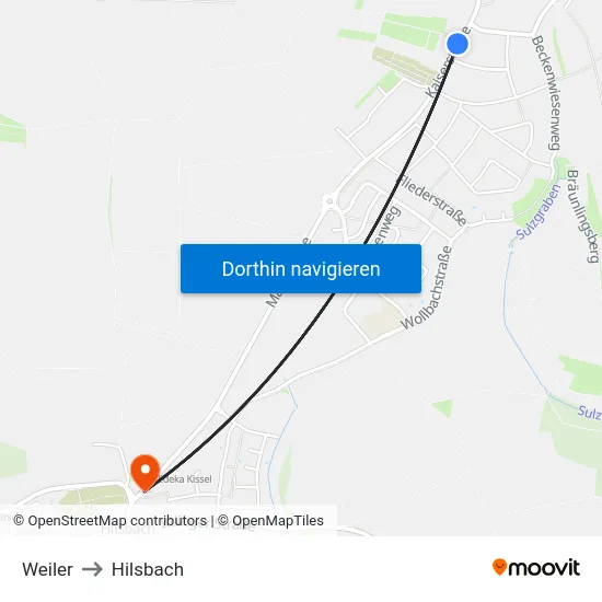 Weiler to Hilsbach map