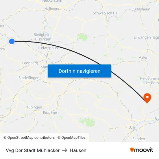 Vvg Der Stadt Mühlacker to Hausen map