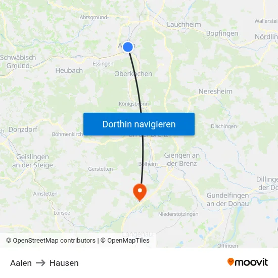 Aalen to Hausen map