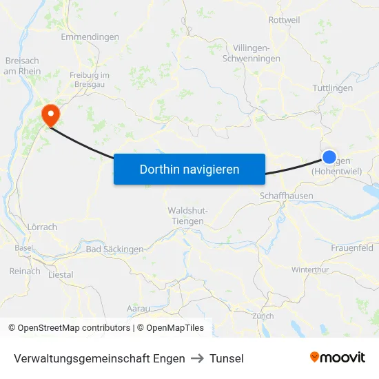 Verwaltungsgemeinschaft Engen to Tunsel map