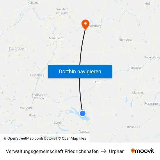 Verwaltungsgemeinschaft Friedrichshafen to Urphar map