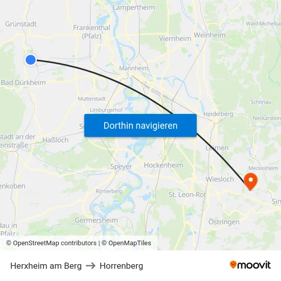 Herxheim am Berg to Horrenberg map