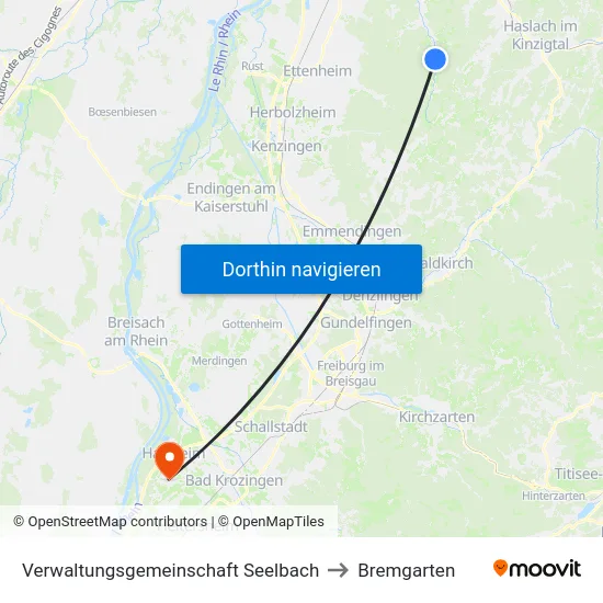 Verwaltungsgemeinschaft Seelbach to Bremgarten map