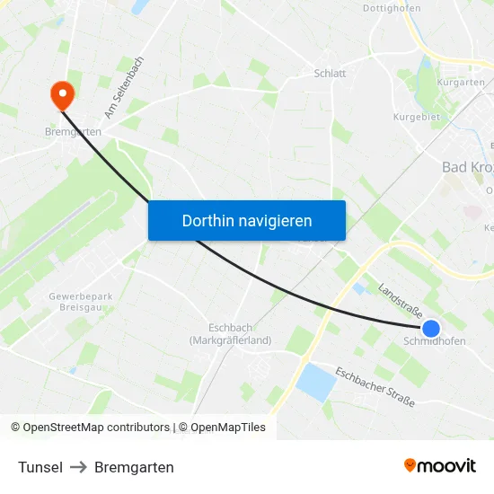 Tunsel to Bremgarten map