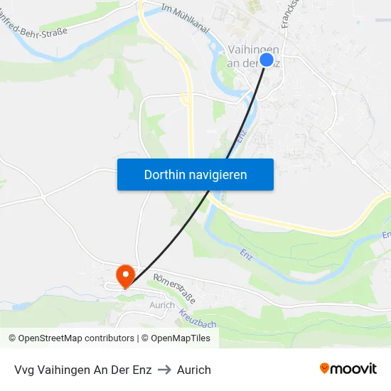 Vvg Vaihingen An Der Enz to Aurich map