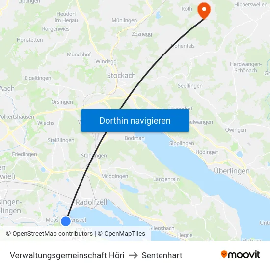 Verwaltungsgemeinschaft Höri to Sentenhart map