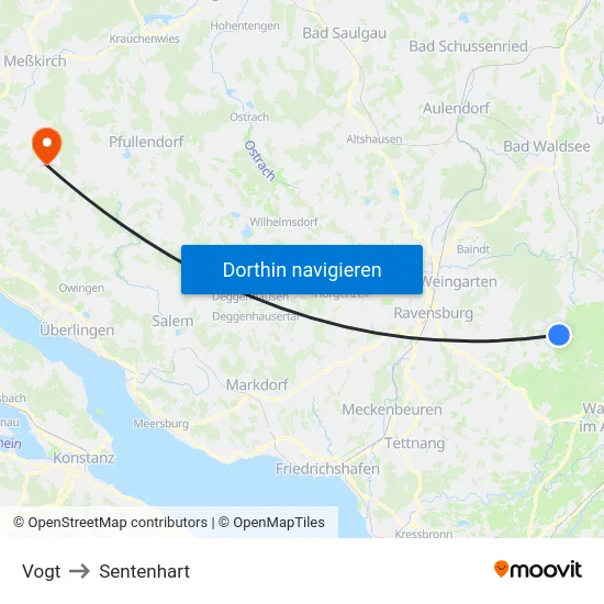 Vogt to Sentenhart map