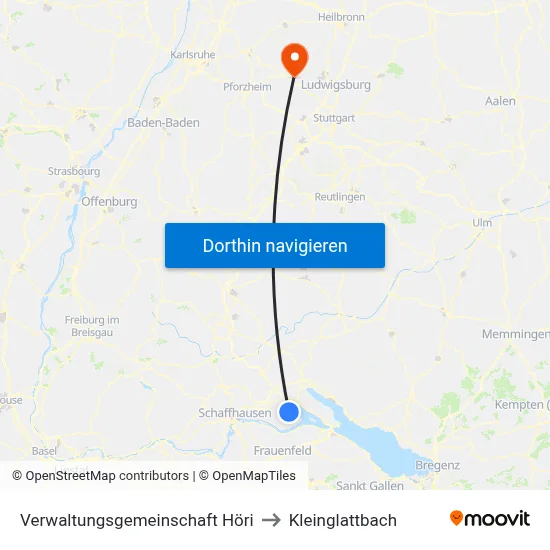 Verwaltungsgemeinschaft Höri to Kleinglattbach map