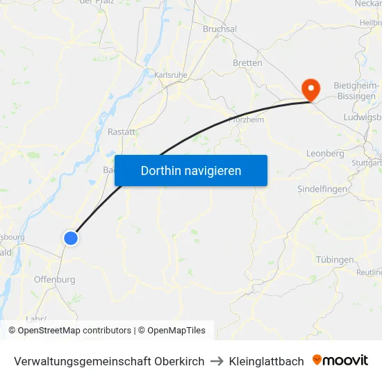 Verwaltungsgemeinschaft Oberkirch to Kleinglattbach map