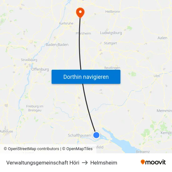 Verwaltungsgemeinschaft Höri to Helmsheim map