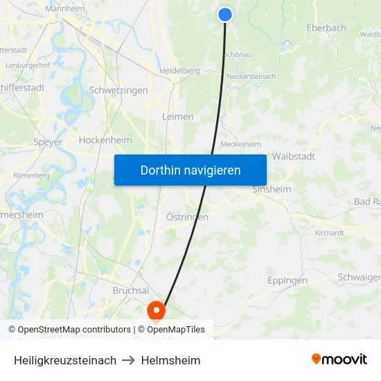Heiligkreuzsteinach to Helmsheim map