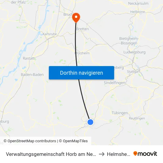 Verwaltungsgemeinschaft Horb am Neckar to Helmsheim map