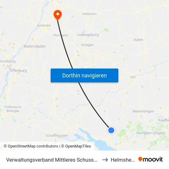 Verwaltungsverband Mittleres Schussental to Helmsheim map