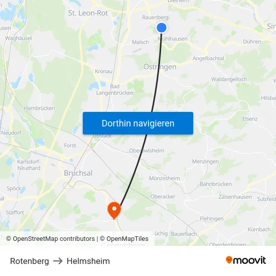 Rotenberg to Helmsheim map