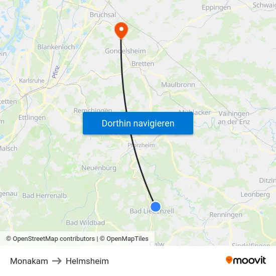 Monakam to Helmsheim map