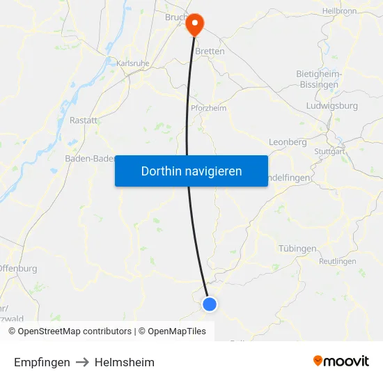 Empfingen to Helmsheim map