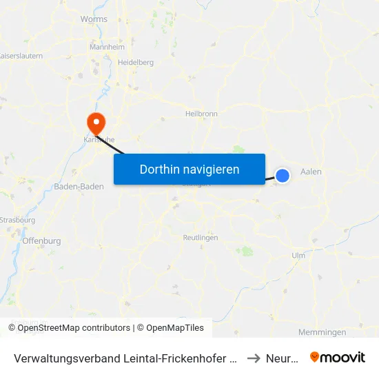 Verwaltungsverband Leintal-Frickenhofer Höhe to Neureut map