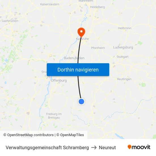 Verwaltungsgemeinschaft Schramberg to Neureut map