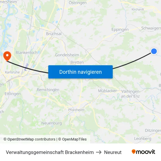 Verwaltungsgemeinschaft Brackenheim to Neureut map