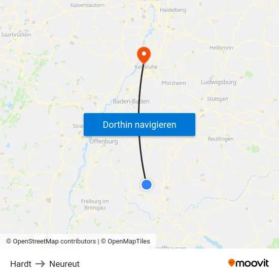 Hardt to Neureut map