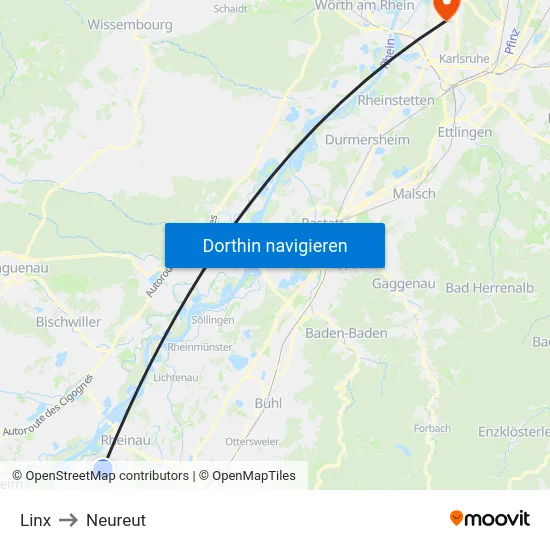 Linx to Neureut map