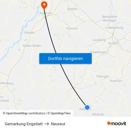 Gemarkung Engstlatt to Neureut map