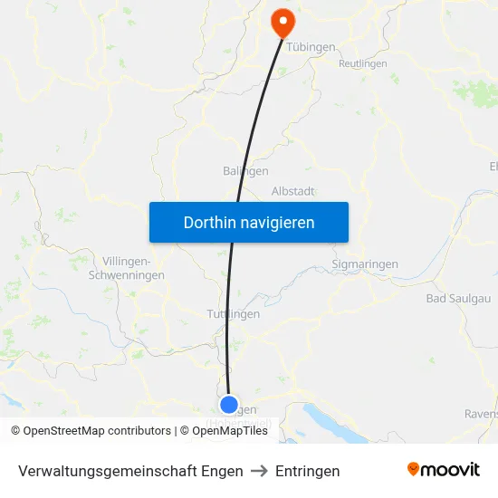 Verwaltungsgemeinschaft Engen to Entringen map