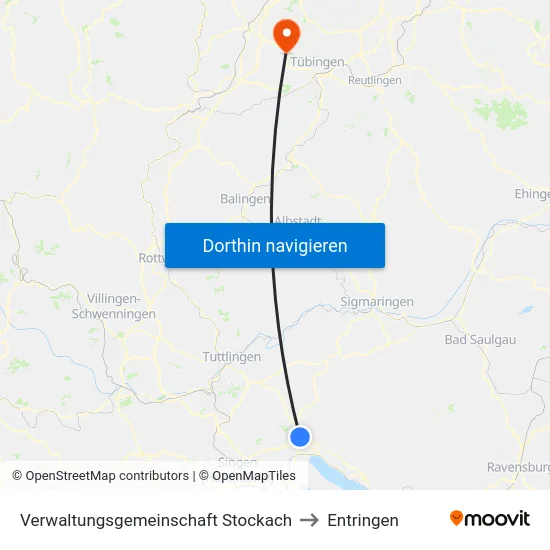 Verwaltungsgemeinschaft Stockach to Entringen map