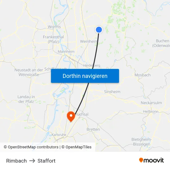 Rimbach to Staffort map