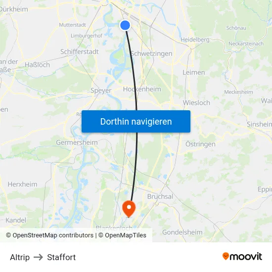 Altrip to Staffort map