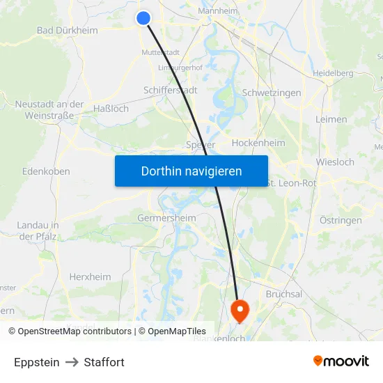 Eppstein to Staffort map