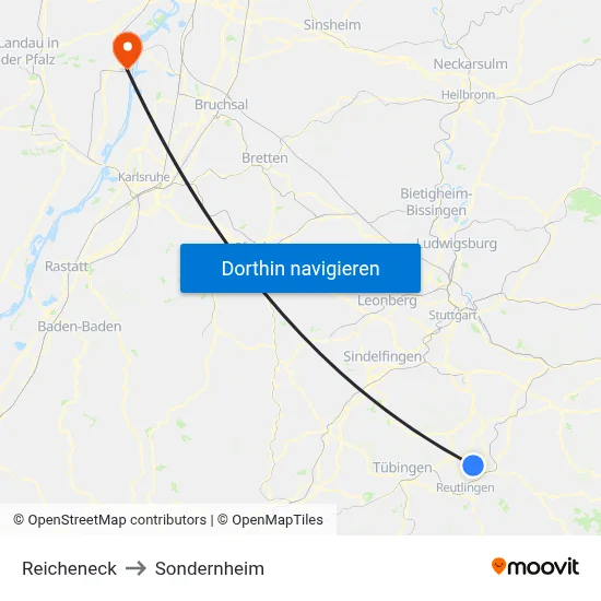 Reicheneck to Sondernheim map