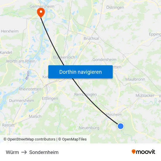 Würm to Sondernheim map