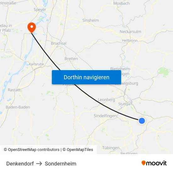 Denkendorf to Sondernheim map