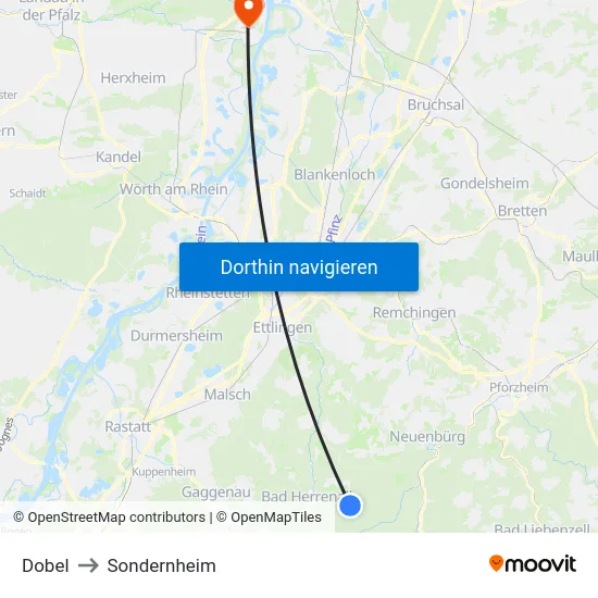 Dobel to Sondernheim map