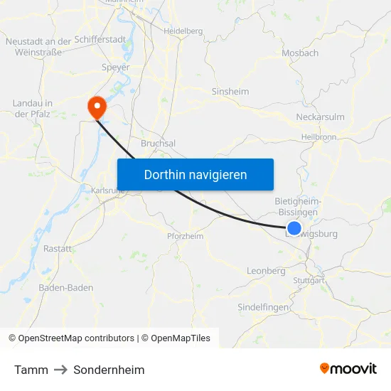 Tamm to Sondernheim map