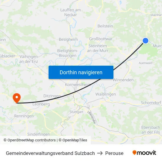 Gemeindeverwaltungsverband Sulzbach to Perouse map
