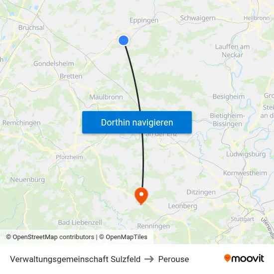 Verwaltungsgemeinschaft Sulzfeld to Perouse map