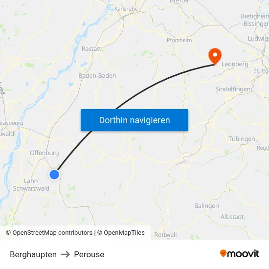Berghaupten to Perouse map