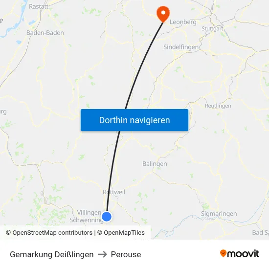 Gemarkung Deißlingen to Perouse map