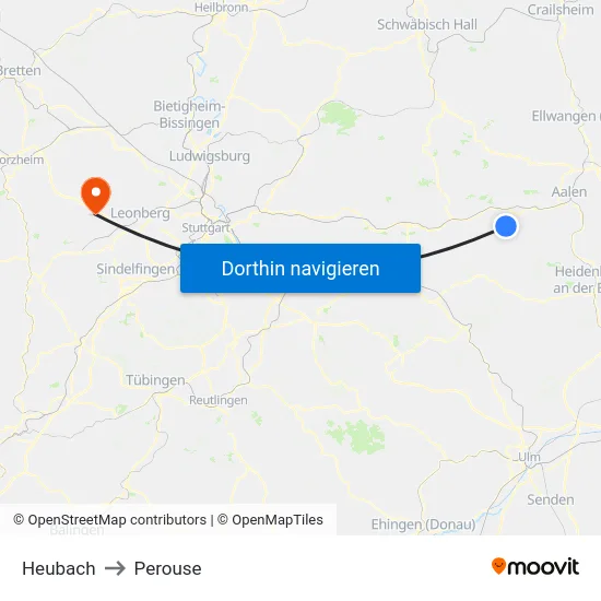 Heubach to Perouse map