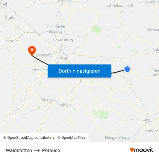 Waldstetten to Perouse map