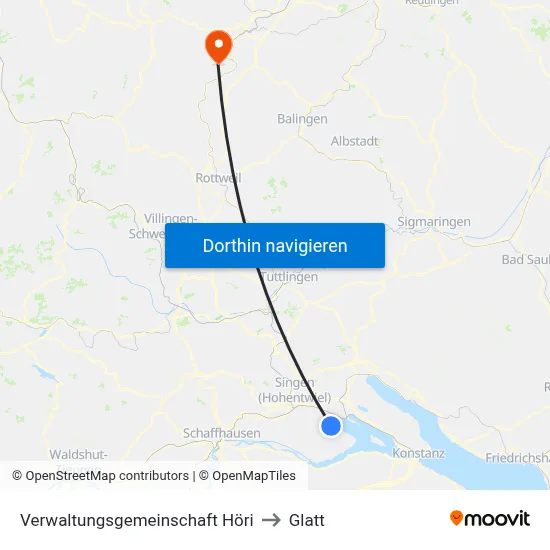 Verwaltungsgemeinschaft Höri to Glatt map