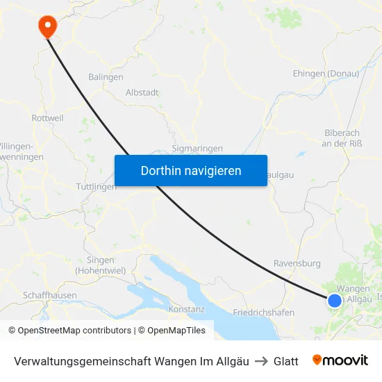 Verwaltungsgemeinschaft Wangen Im Allgäu to Glatt map